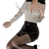 Women's Fashion Minimalist Loungewear Leather Skirt Set